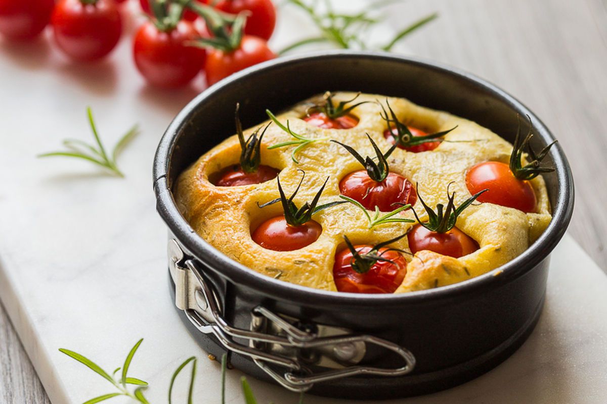 Clafoutis de tomates cerises