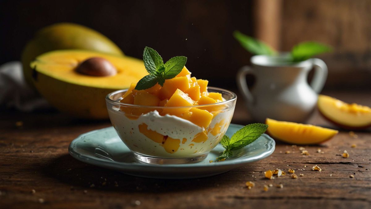 une crème de mangue onctueuse pour égayer vos desserts