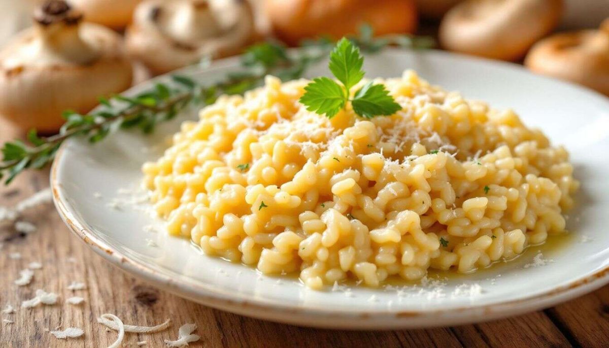 Une recette de risotto aux champignons en un clin d'œil