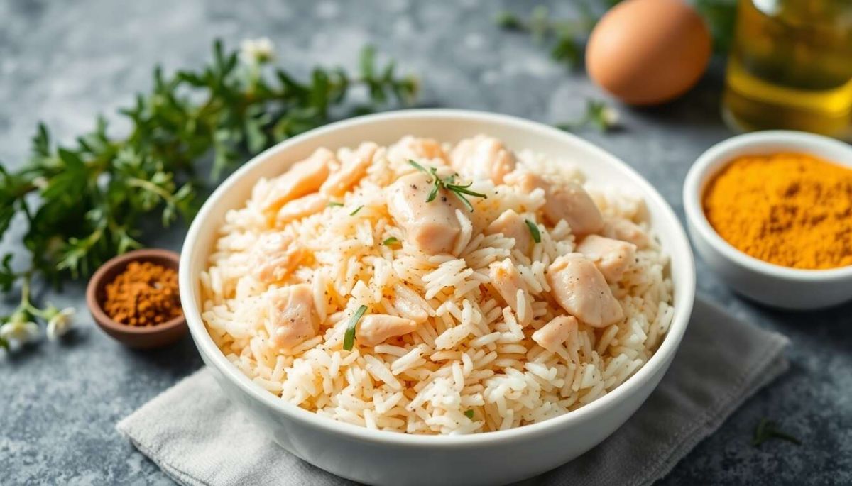 un riz au poulet réconfortant : la recette rapide à savourer en famille