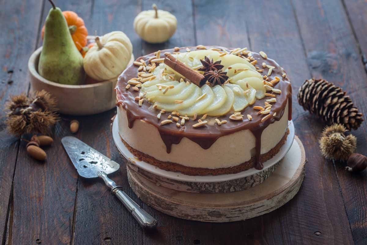 Un dessert raffiné : bavarois poire et caramel sur sablé breton