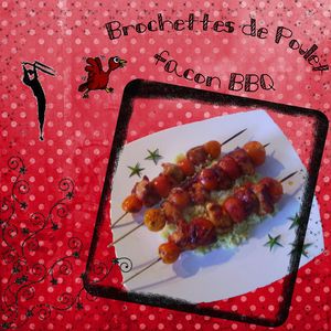 Brochettes de poulet au barbecue