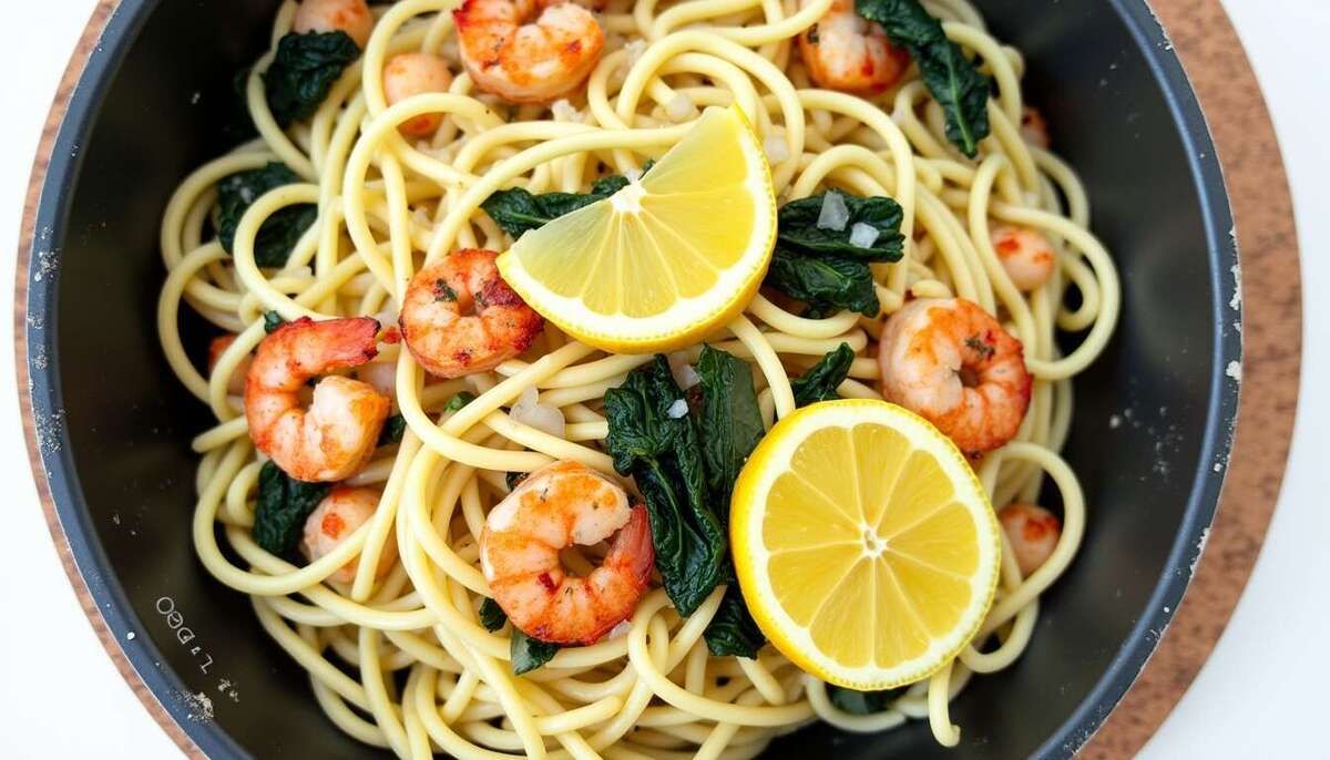 Savourez des nouilles légères aux fruits de mer et au curry coco