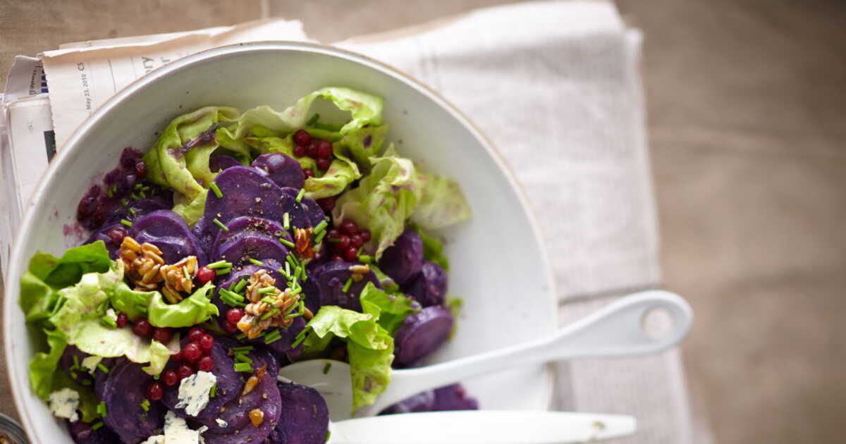 Salade de vitelottes au bleu