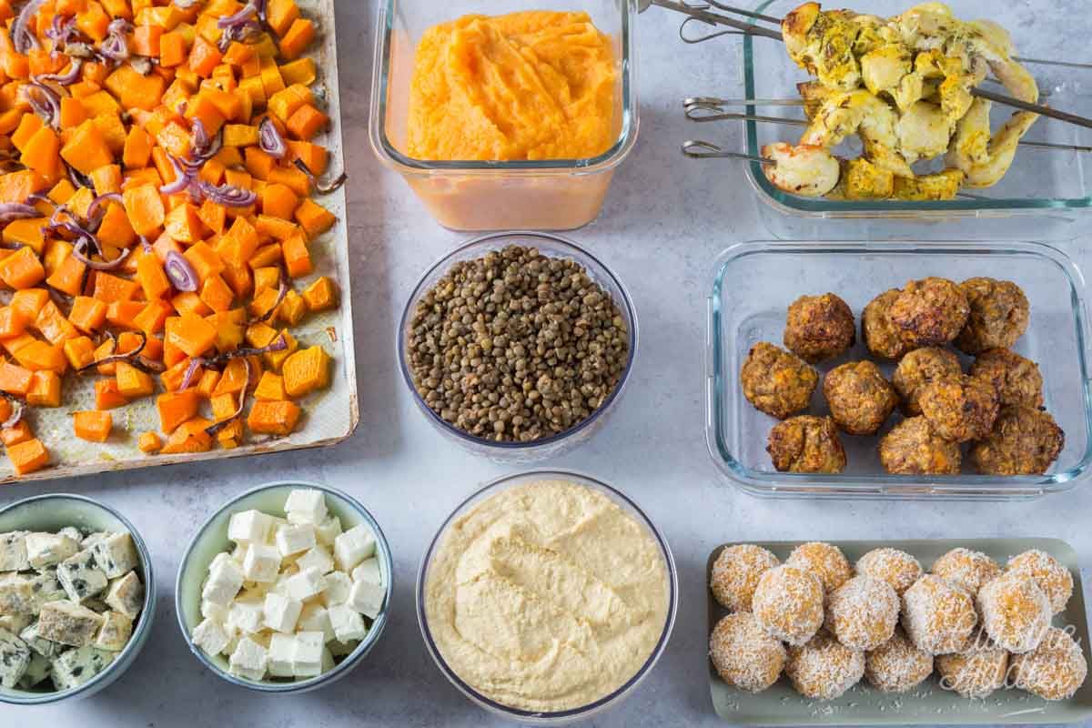 Salade de lentilles et courge rôtie
