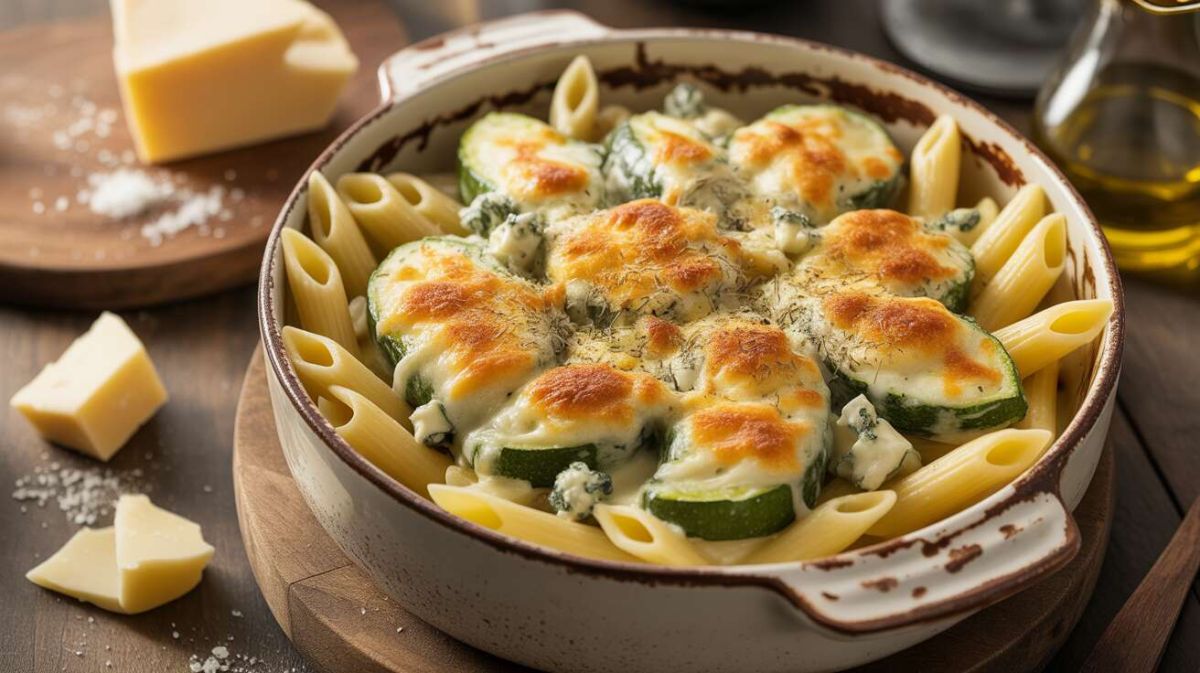 Un gratin de courgettes au bleu qui enchantera vos papilles
