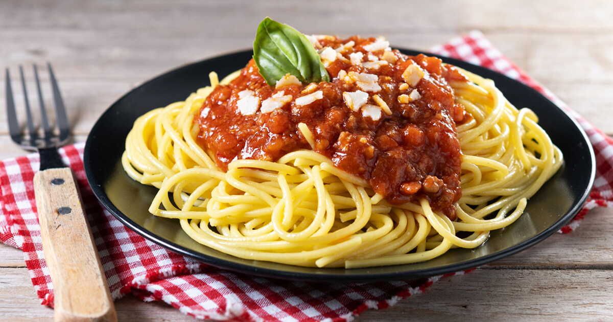 Découvrez la bolognaise de légumes revisitée par Julie Andrieu