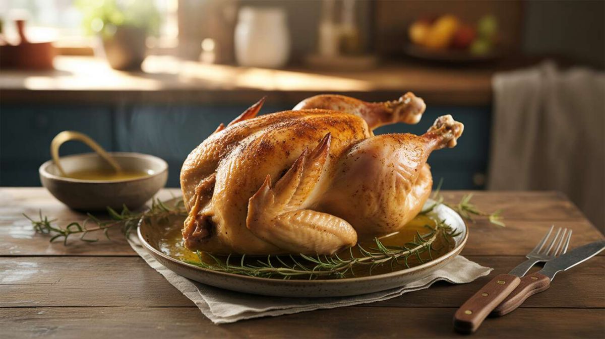 le secret d'un poulet rôti juteux même sous le soleil d'été