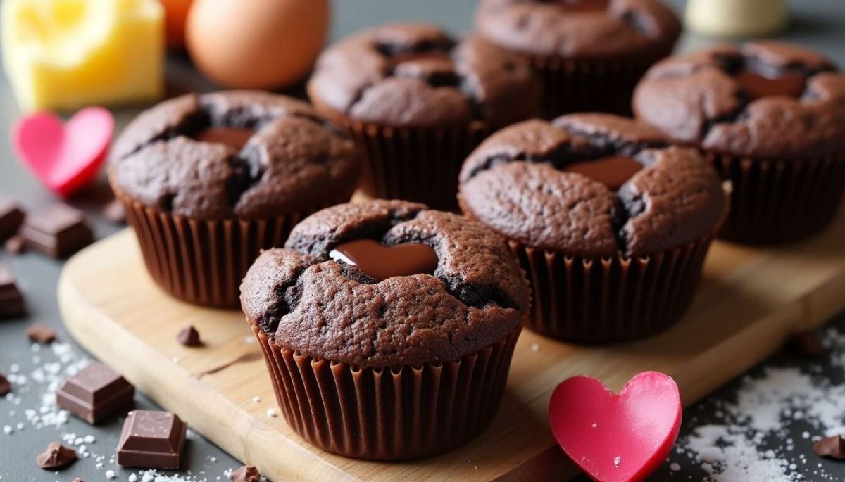 Muffins au chocolat cœur fondant : une recette irrésistible à l'Airfryer