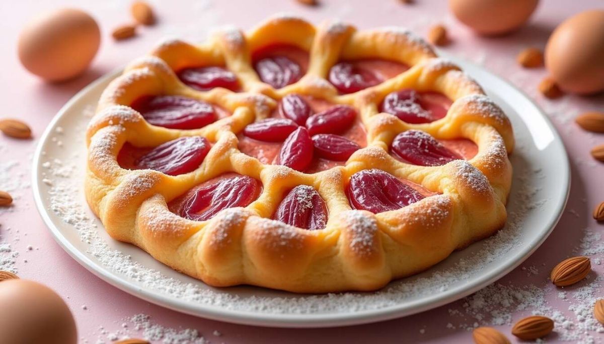 Une galette des rois colorée aux pralines roses pour régaler vos invités