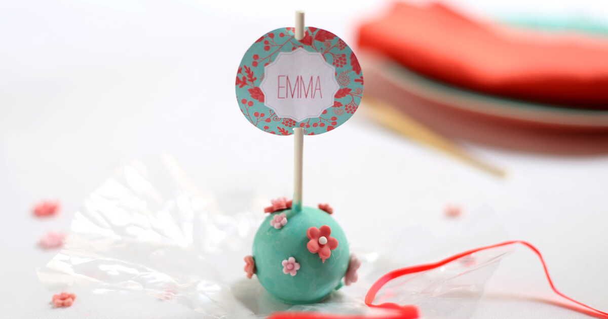 Des cake pops marque-places