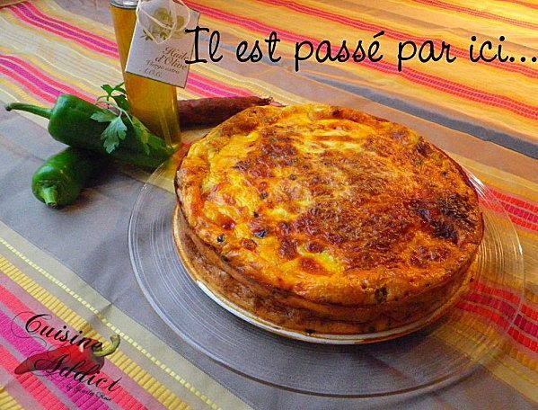 Quiche sans pâte au chorizo, poivrons et tomates séchées