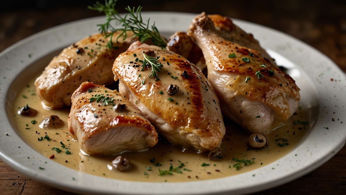 Succombez à la fricassée de cuisses de poulet revisitée