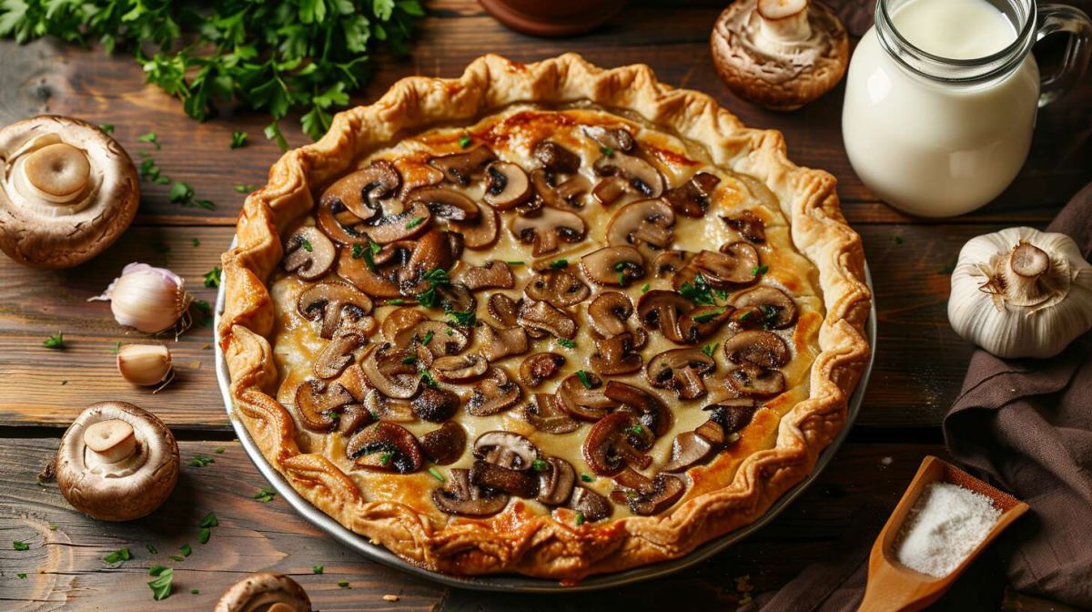 Découvrez la recette parfaite de tourte aux champignons croustillante et savoureuse