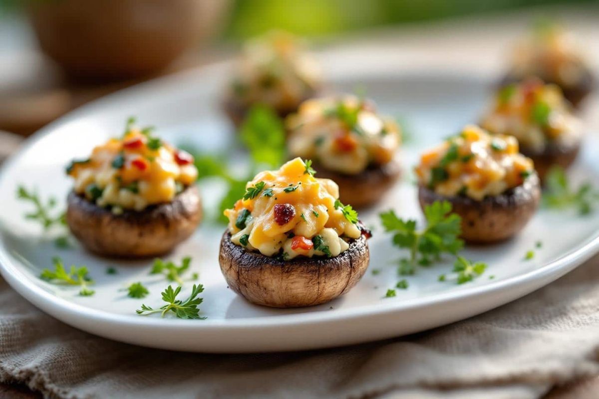 Des champignons farcis pour un apéro inoubliable