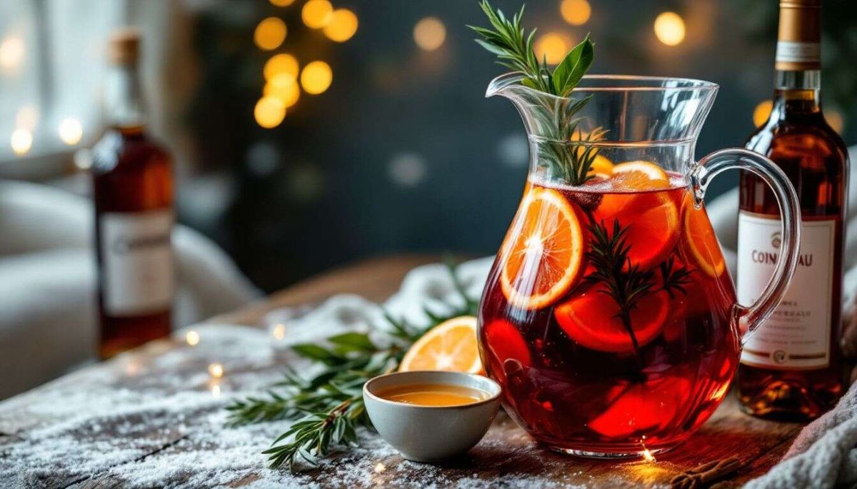 Recette de cocktail de Noël : Sangria de Noël
