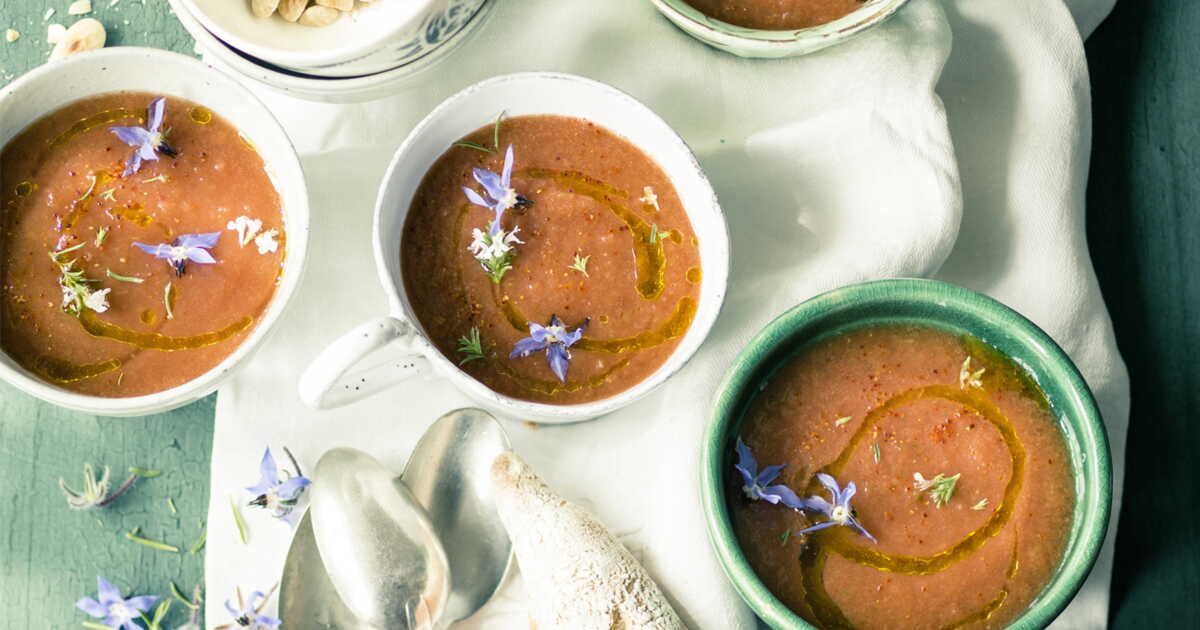 Gaspacho de tomates aux amandes