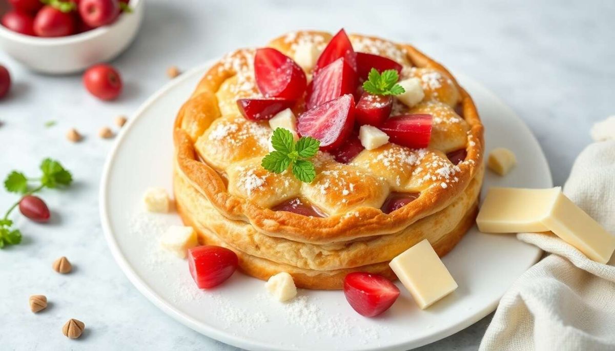 Un délice à découvrir : le carré pâtissier à la rhubarbe
