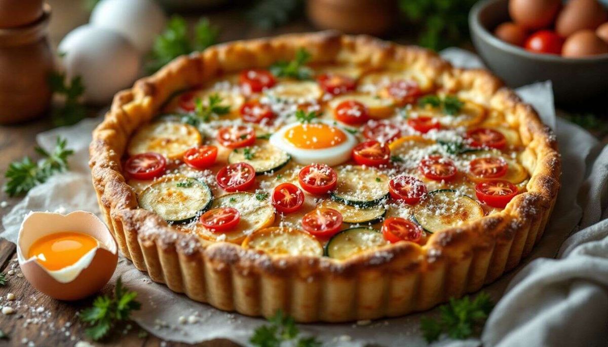 Quiche légère aux courgettes et tomates cerises : une recette savoureuse et simple