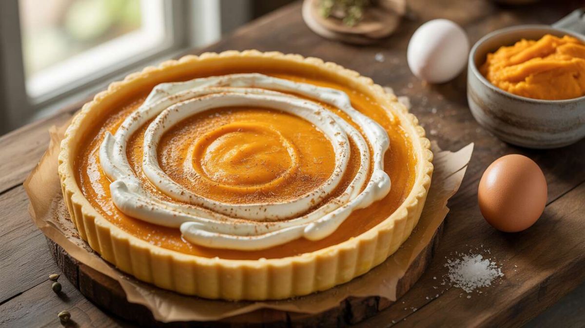 Une tarte au potiron et fromage qui fera chavirer vos papilles