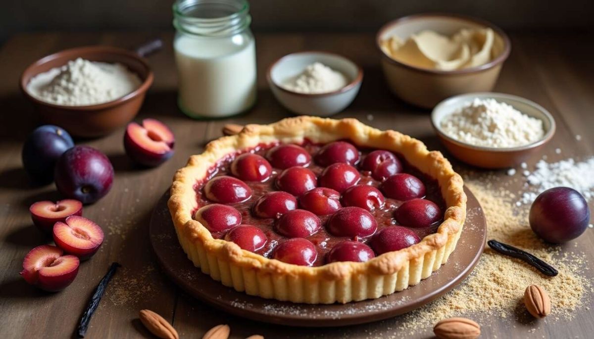 Une tarte aux prunes revisitée : une douceur saine sans sucre ni beurre