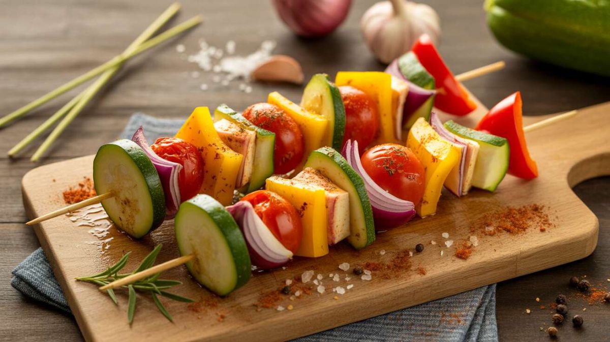 Des brochettes de légumes croquants pour un barbecue léger et savoureux
