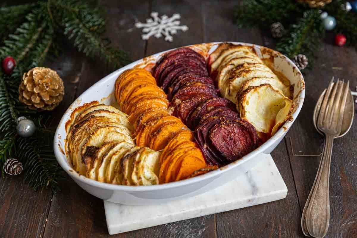 Un gratin de légumes racine qui séduit les papilles
