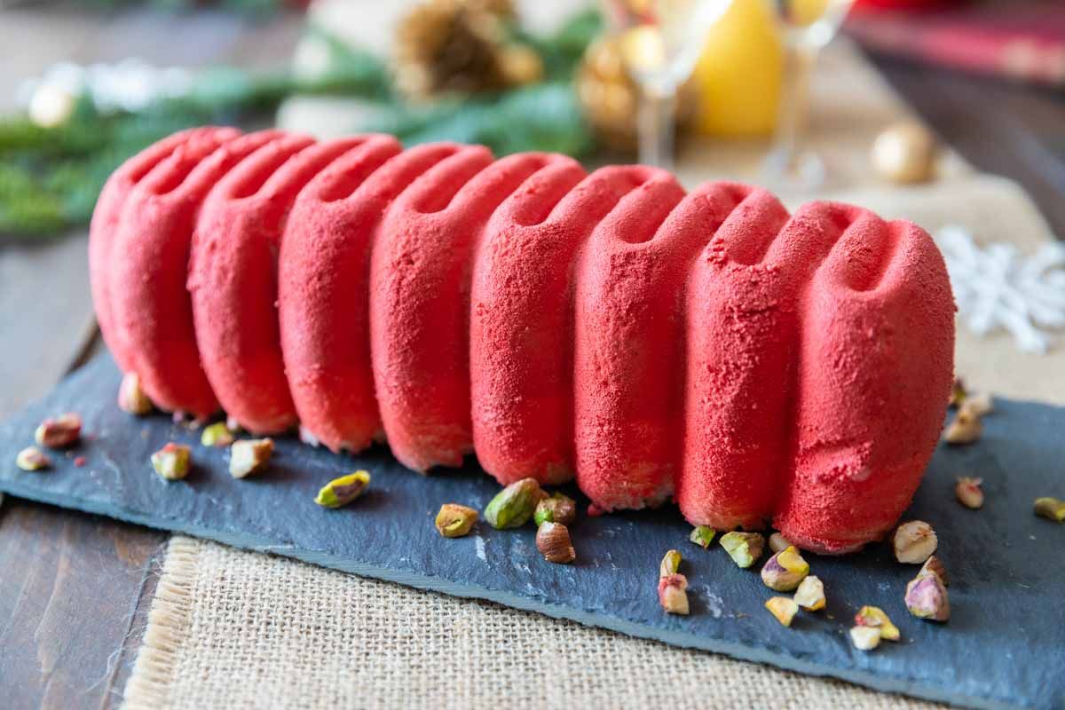 La bûche framboise, amande et fruits secs : un délice rapide à savourer